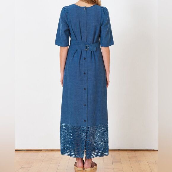 Caron Callahan Mattie dress indigo pique - Picture 6 of 16